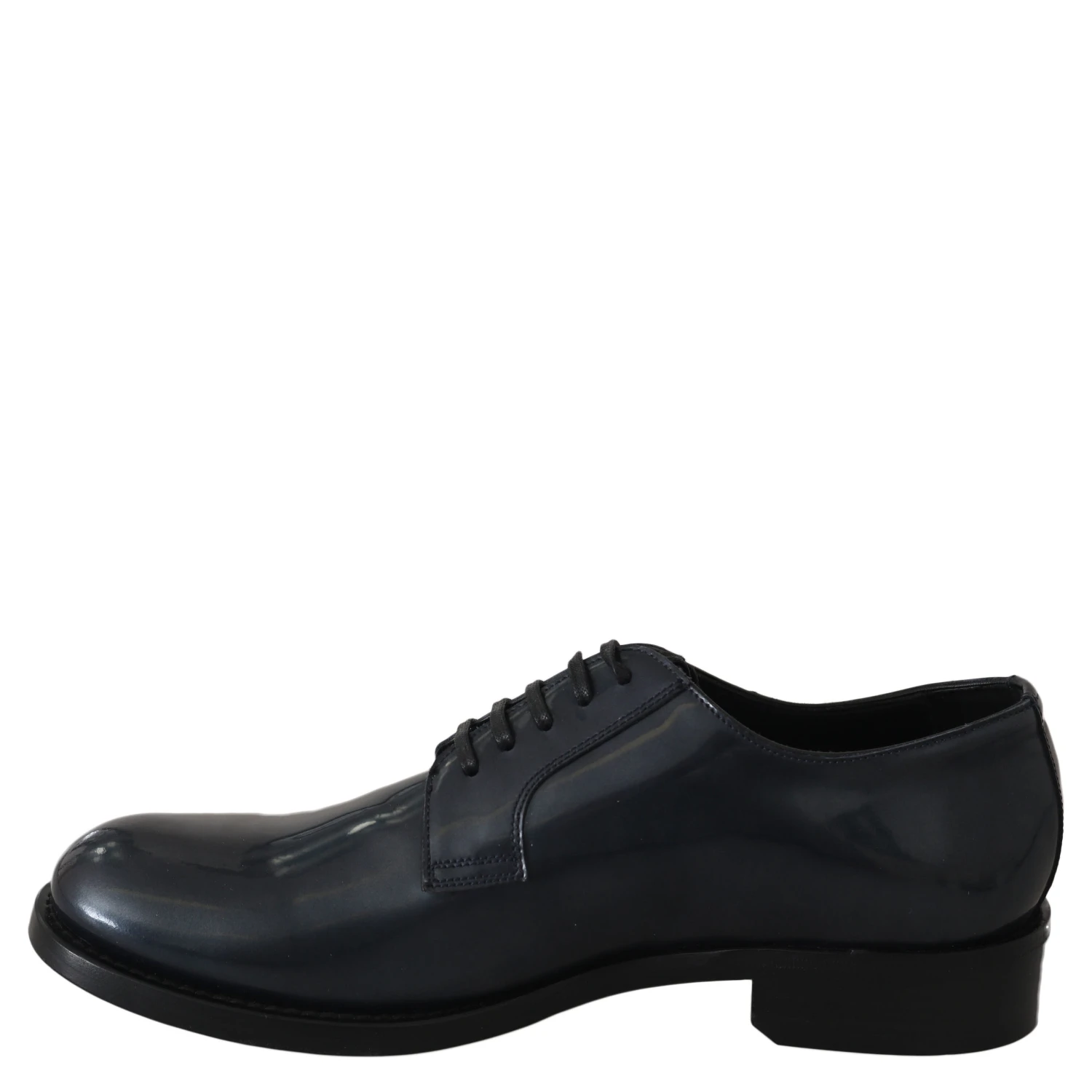 Blue Leather Derby Dress Formal Shoes