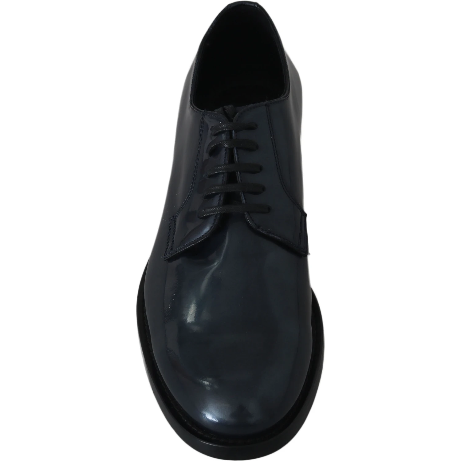 Blue Leather Derby Dress Formal Shoes