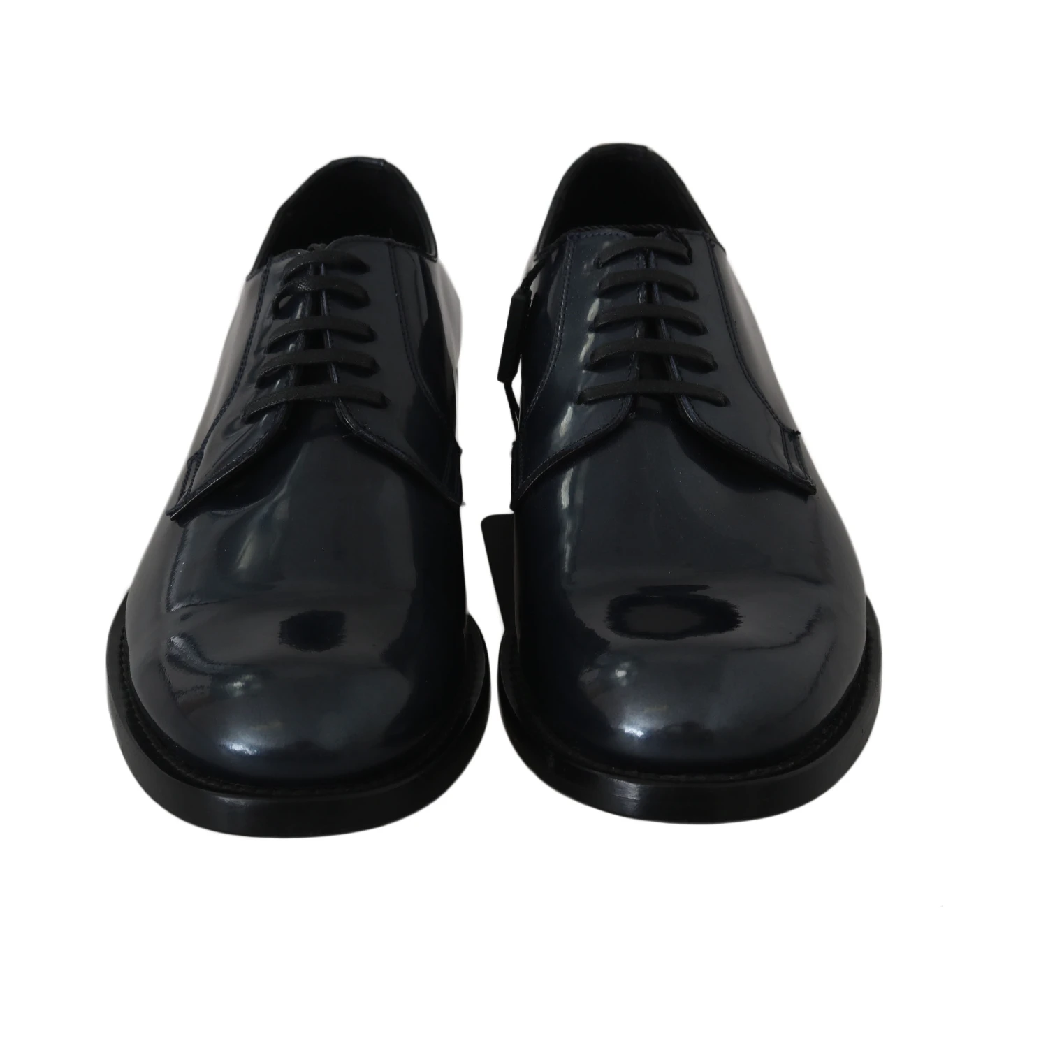 Blue Leather Derby Dress Formal Shoes