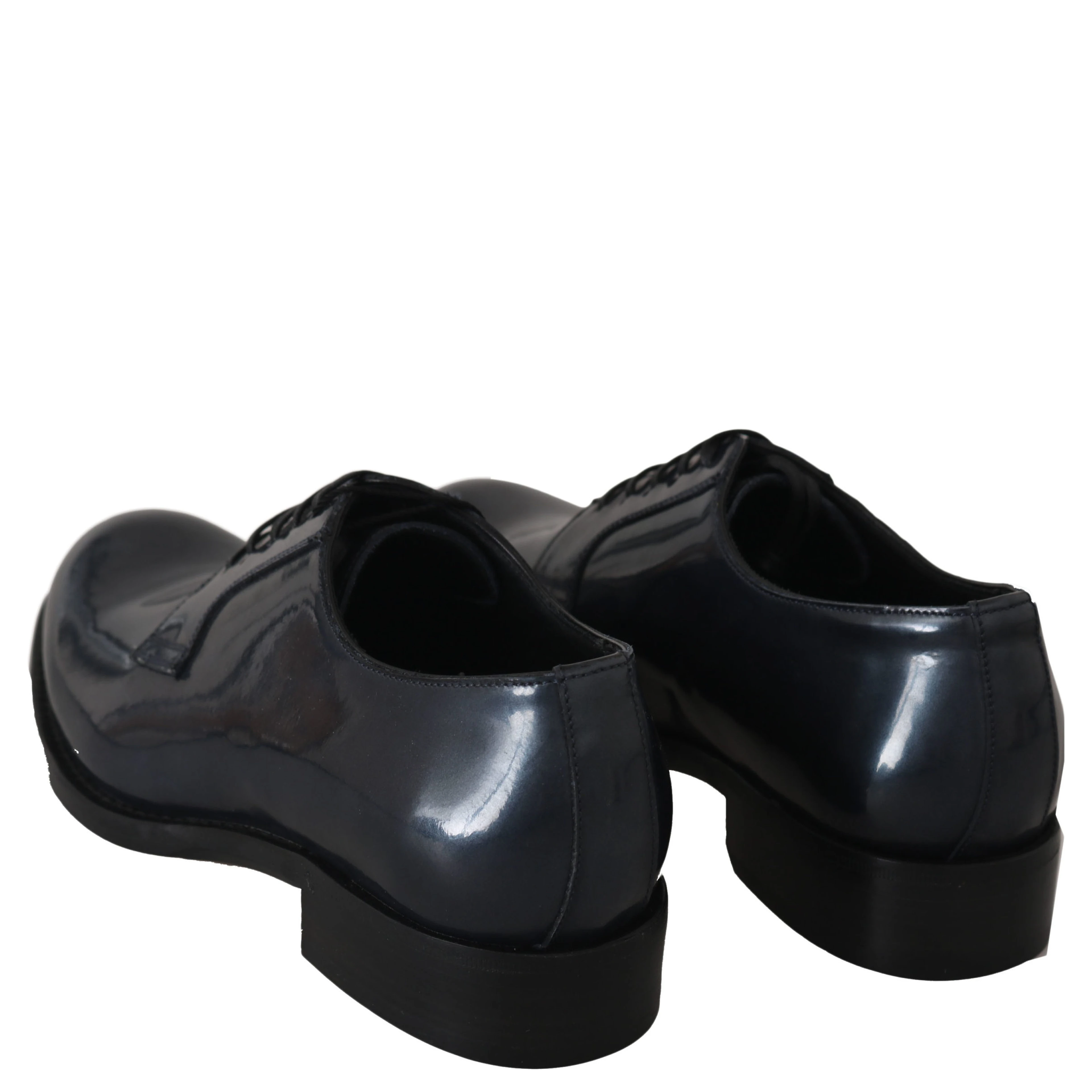 Blue Leather Derby Dress Formal Shoes