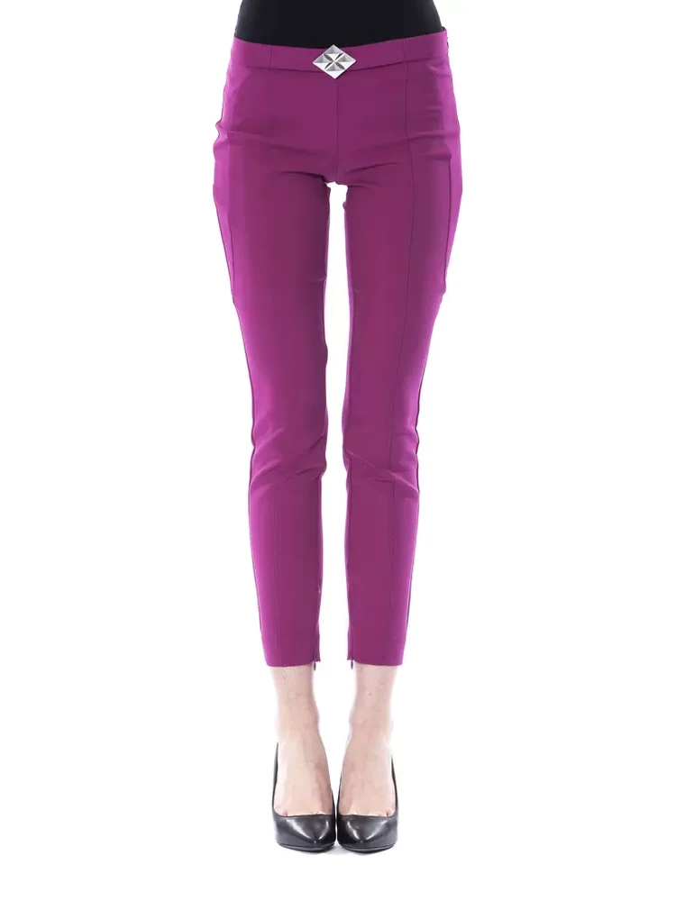 Purple Polyester Pant