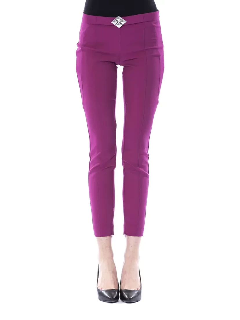 Purple Polyester Pant