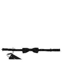 Black Polka Dots Silk Adjustable Neck Papillon Men Bow Tie