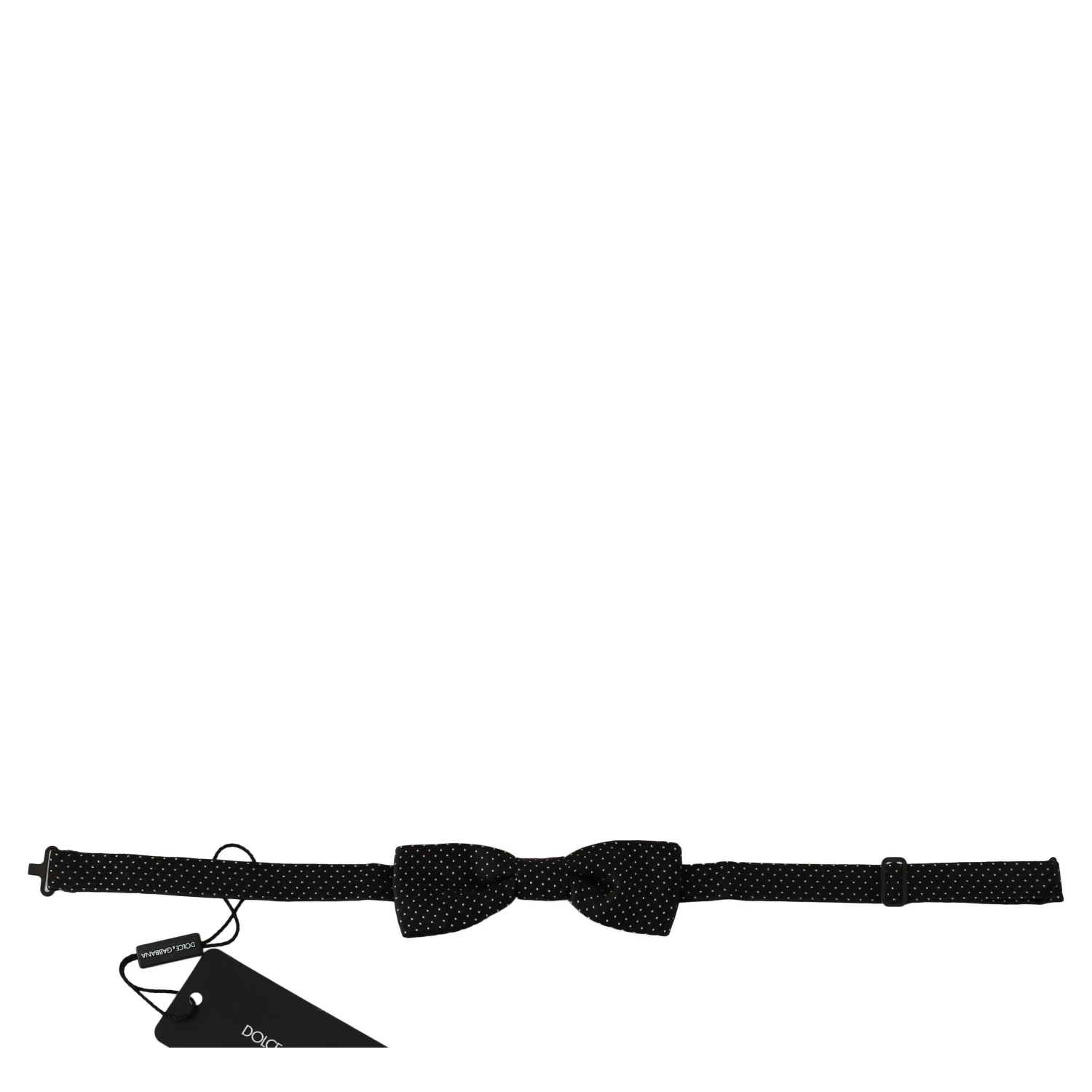 Black Polka Dots Silk Adjustable Neck Papillon Men Bow Tie