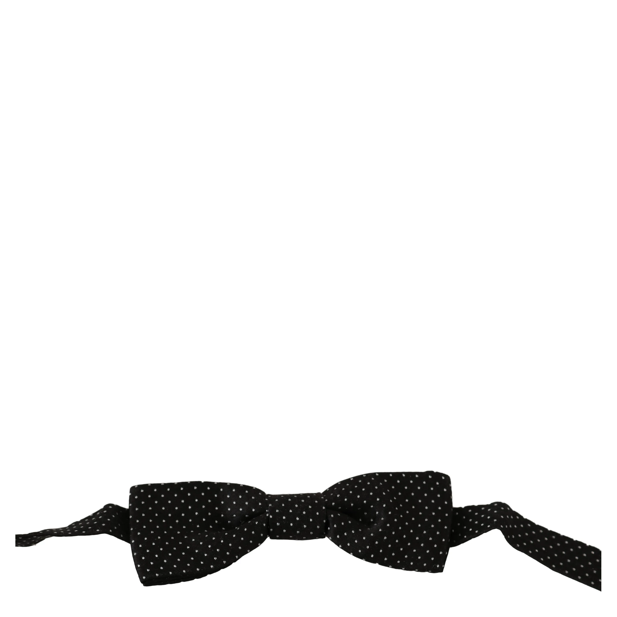 Black Polka Dots Silk Adjustable Neck Papillon Men Bow Tie
