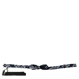 Navy Blue Floral Slim Adjustable Neck Papillon Men  Bow Tie