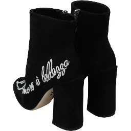 Black Suede L'Amore E'Bellezza Boots Shoes