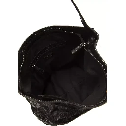 Gray Leather Shoulder Bag