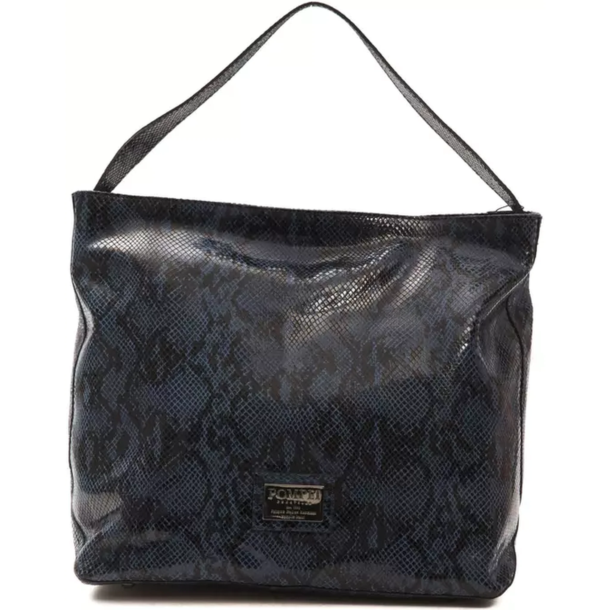 Blue Leather Shoulder Bag