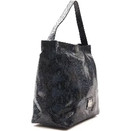 Blue Leather Shoulder Bag