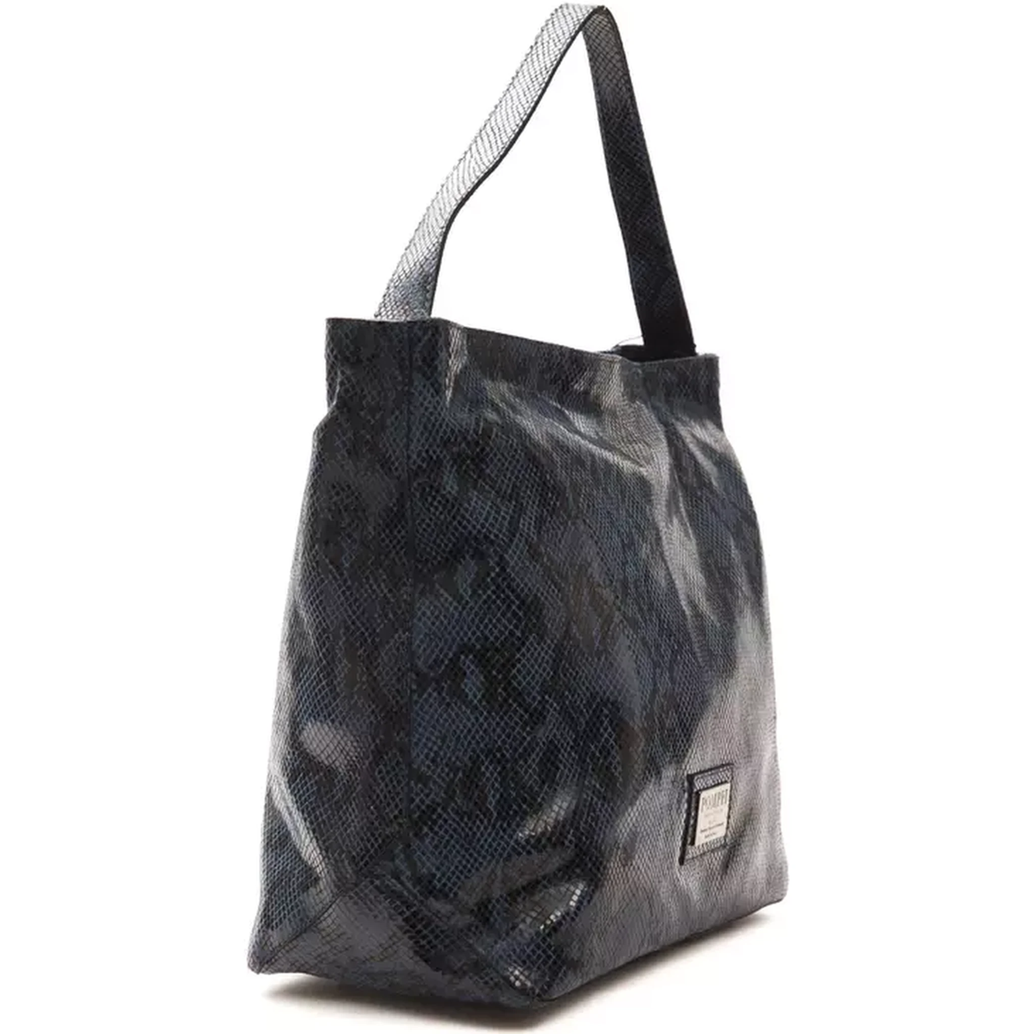 Blue Leather Shoulder Bag