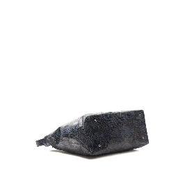 Blue Leather Shoulder Bag