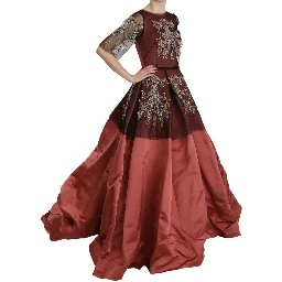 Crystal Chandelier Silk Princess Gown Dress