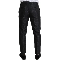 Black Metallic Skinny Trouser Dress