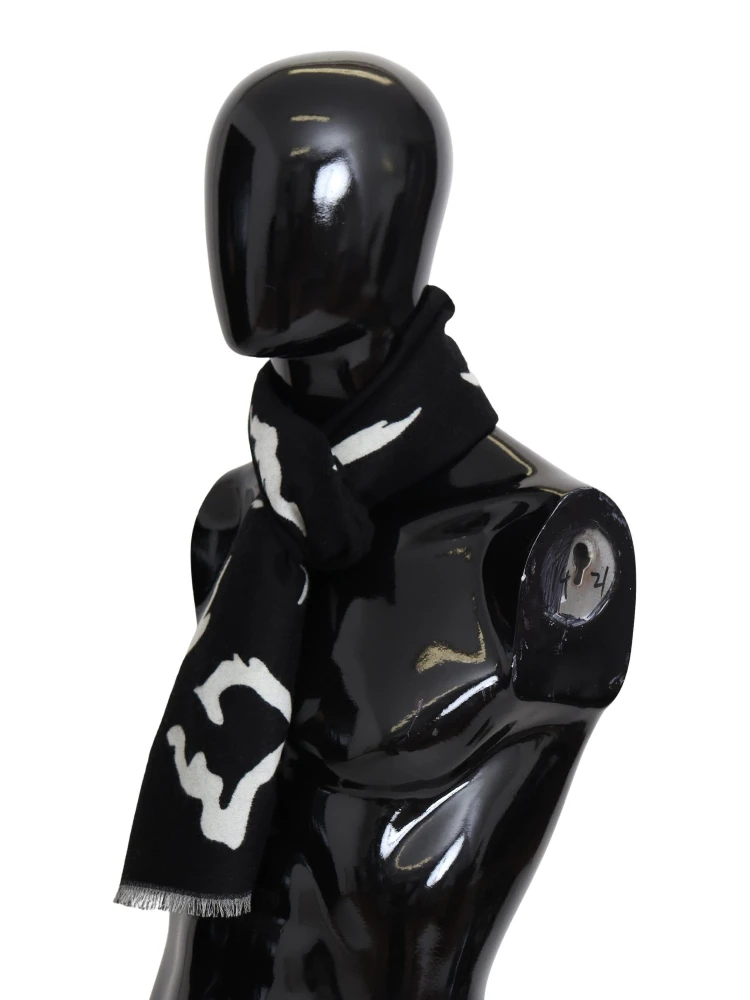 Black White Wool Unisex Winter Warm Scarf Wrap Shawl alternative