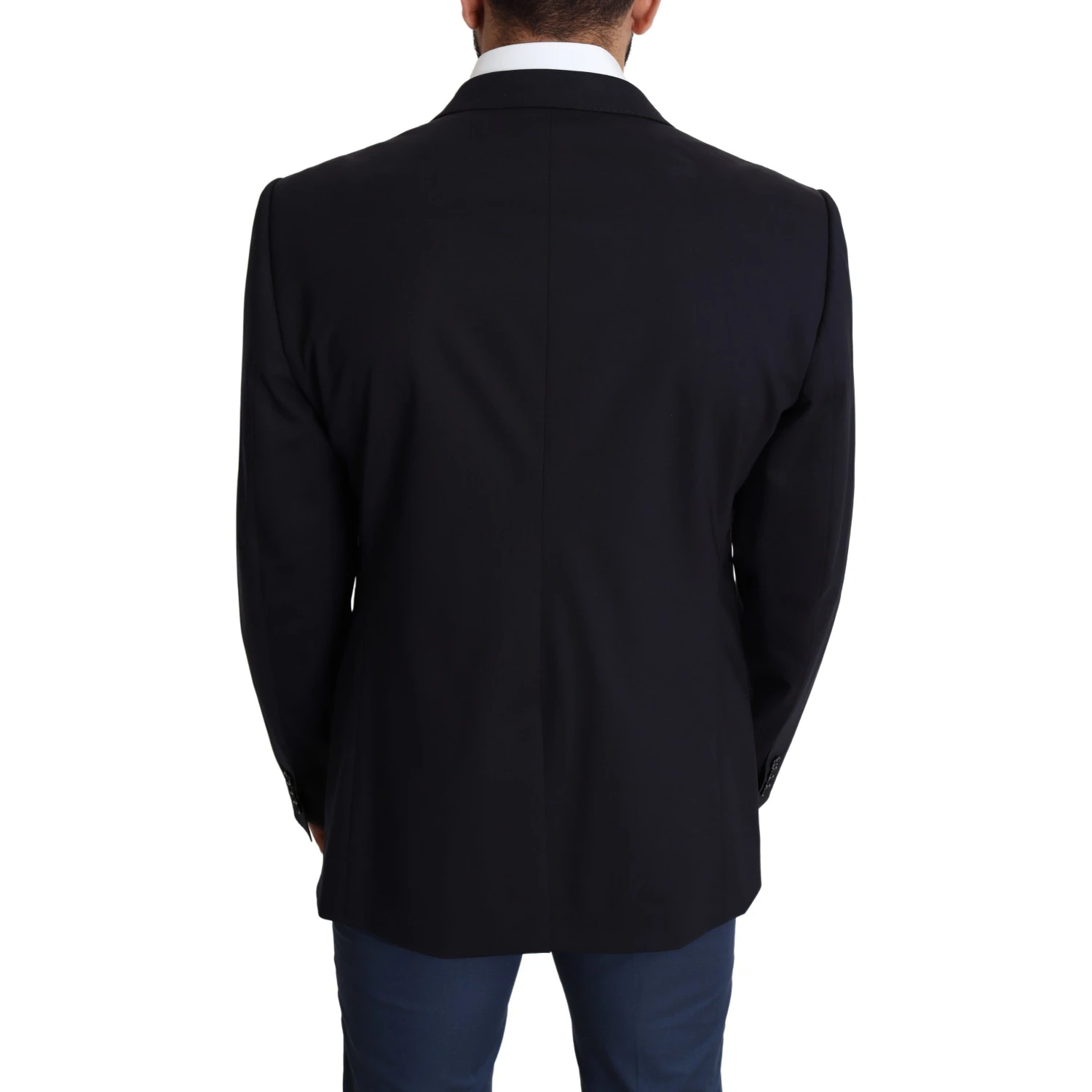 Black Wool Stretch Men Coat MARTINI Blazer