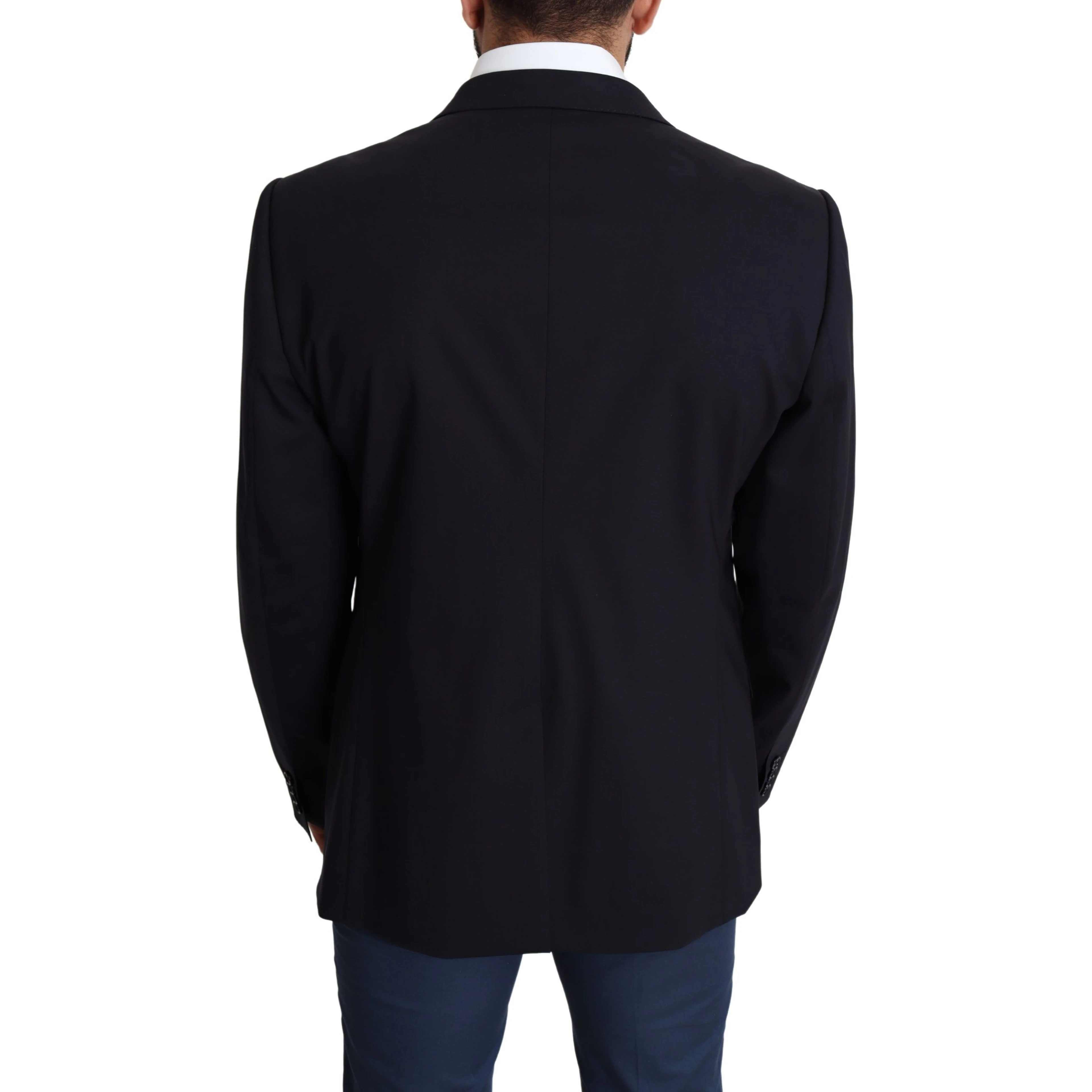 Black Wool Stretch Men Coat MARTINI Blazer