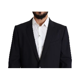 Black Wool Stretch Men Coat MARTINI Blazer