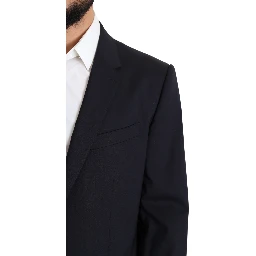 Black Wool Stretch Men Coat MARTINI Blazer