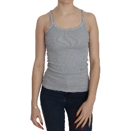 Light Grey Sleeveless Spaghetti Strap Blouse