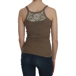 Brown Sleeveless Spaghetti Strap Top