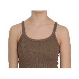 Brown Sleeveless Spaghetti Strap Top