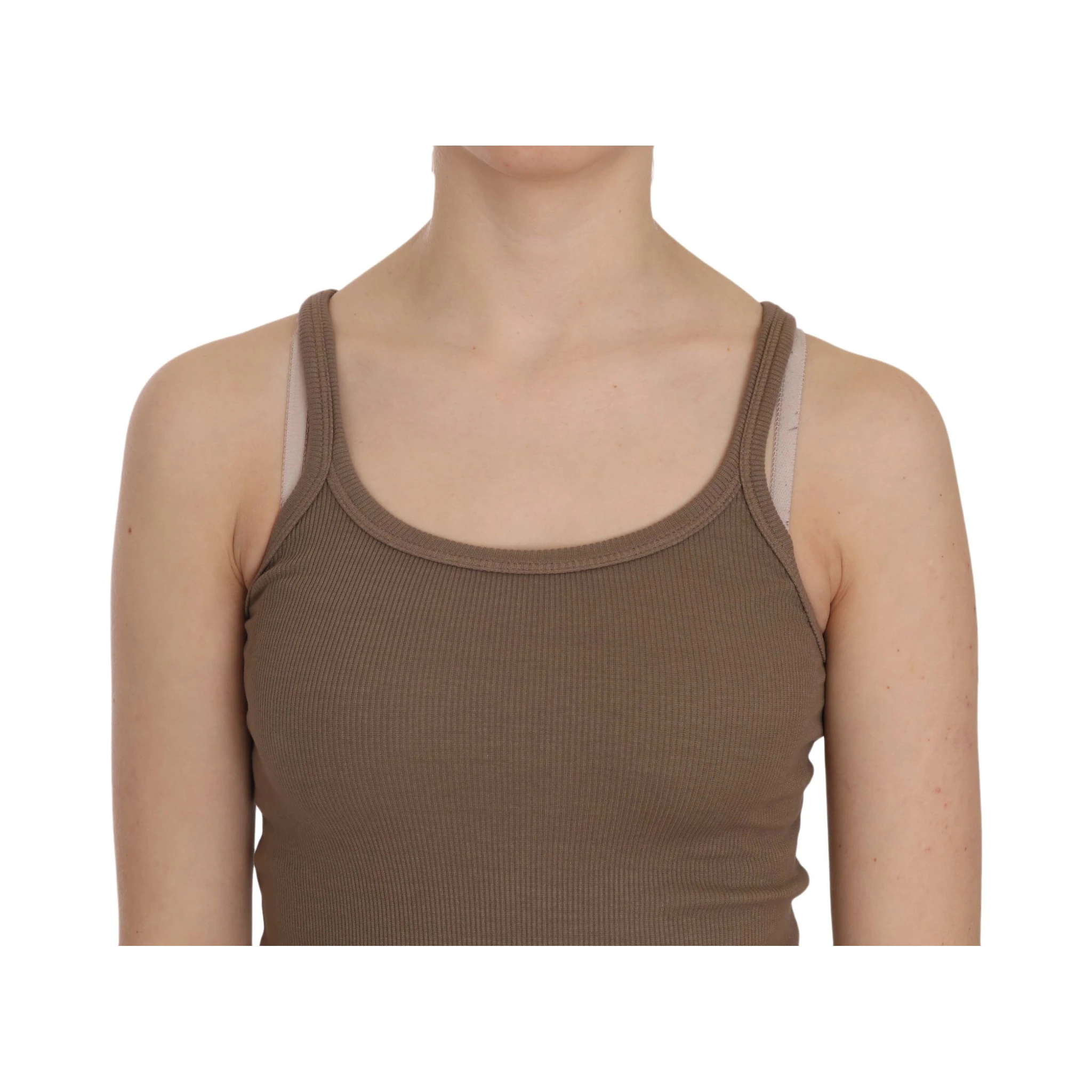 Brown Sleeveless Spaghetti Strap Top