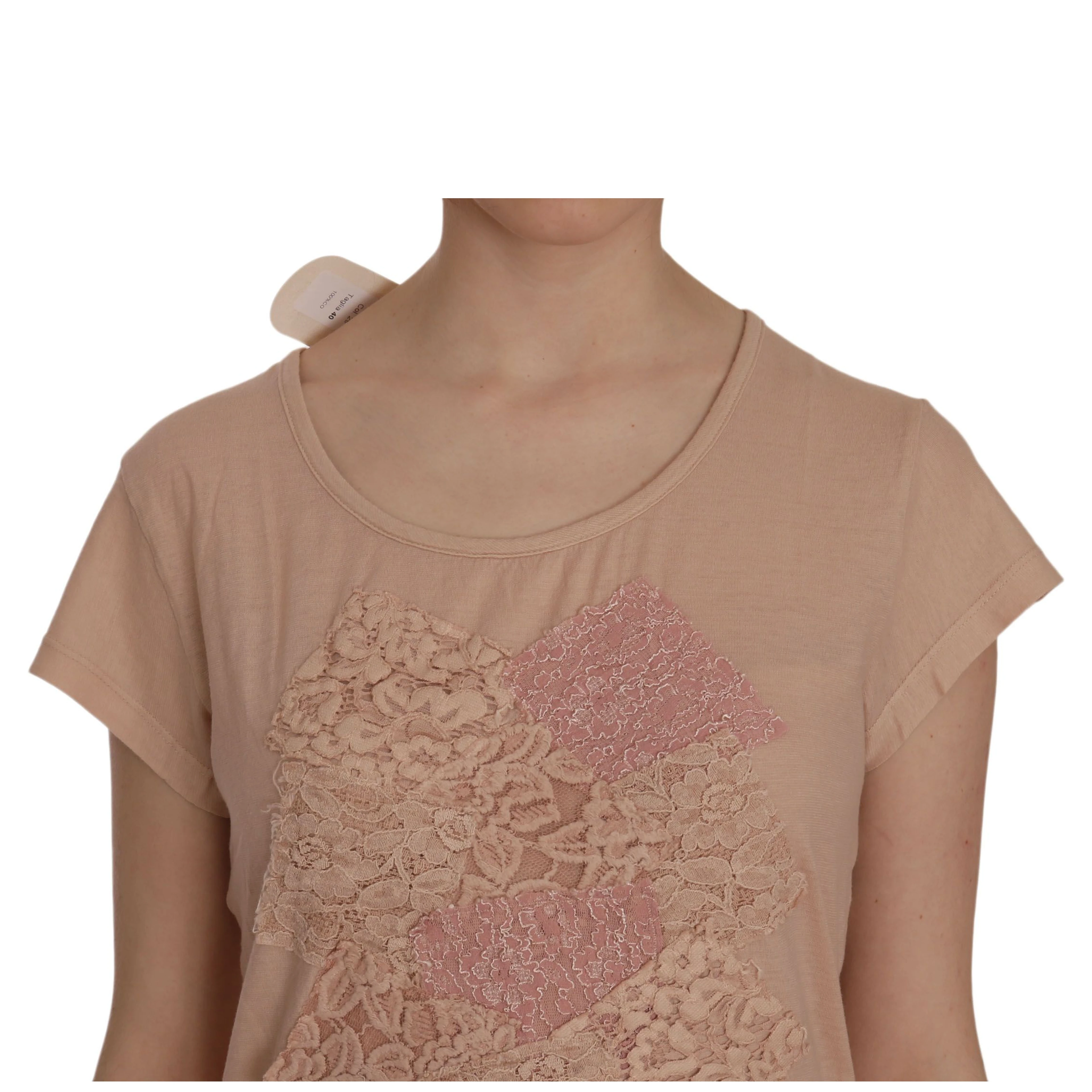 Pink Lace Short Sleeve Shift Mini Dress