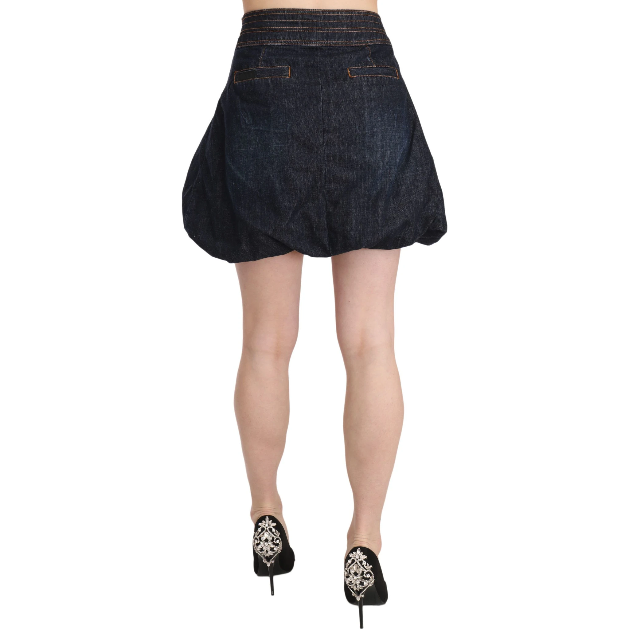 Blue Jeans Denim Cotton Stretch A-line Mini