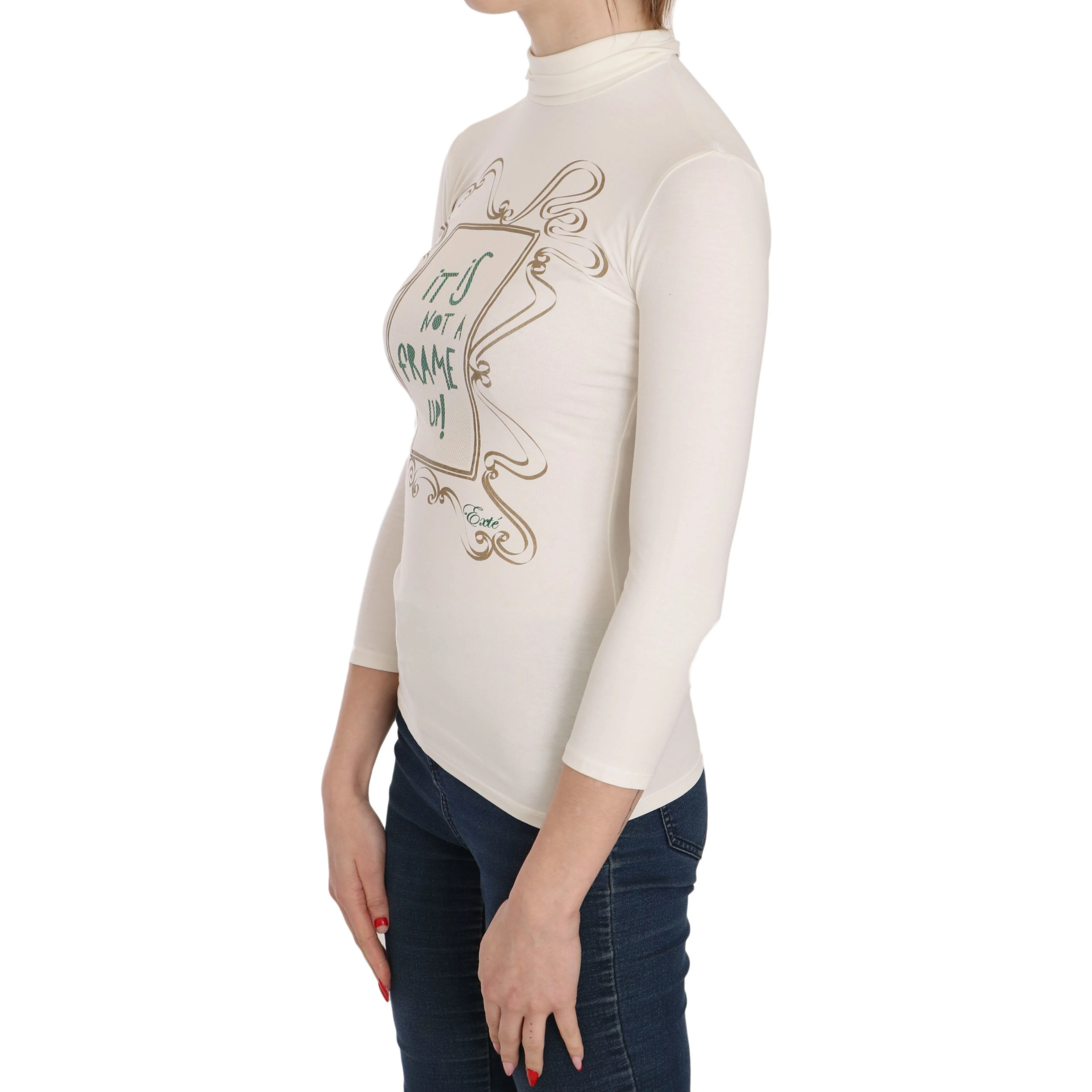 Crew Neck It Is Not A Frame Up! Print Blouse