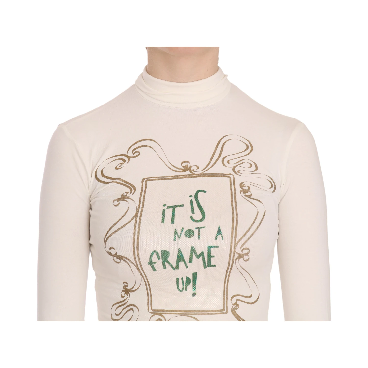 Crew Neck It Is Not A Frame Up! Print Blouse