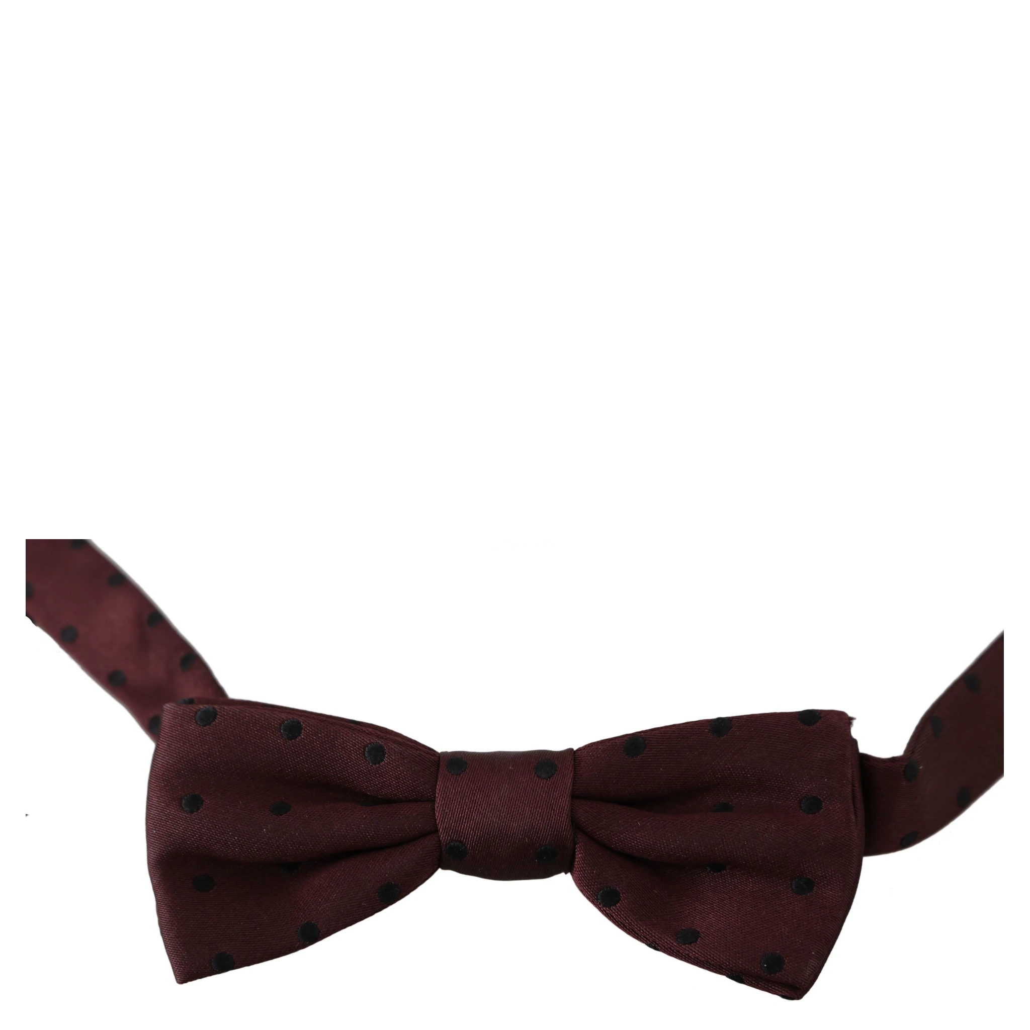 Purple Dotted Silk Adjustable Neck Papillon Bow Tie