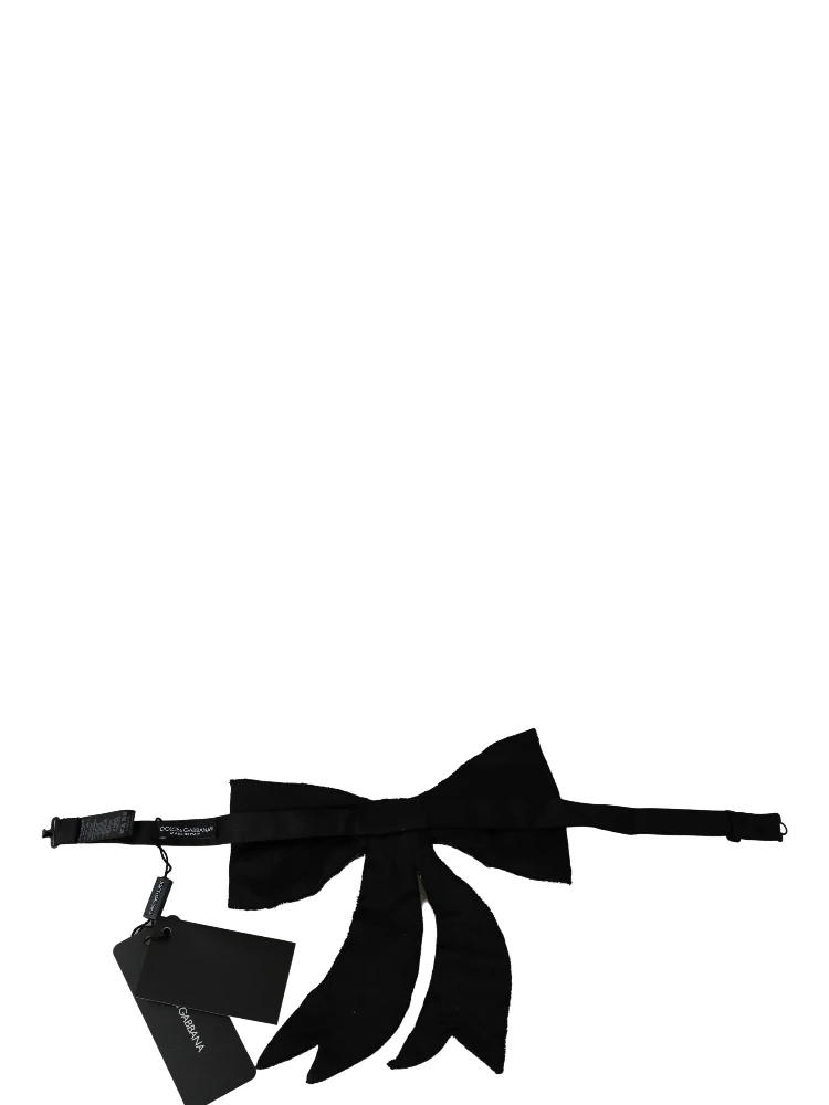 Silver Tone 100% Silk Crystal Embellished Women  Bowtie alternative