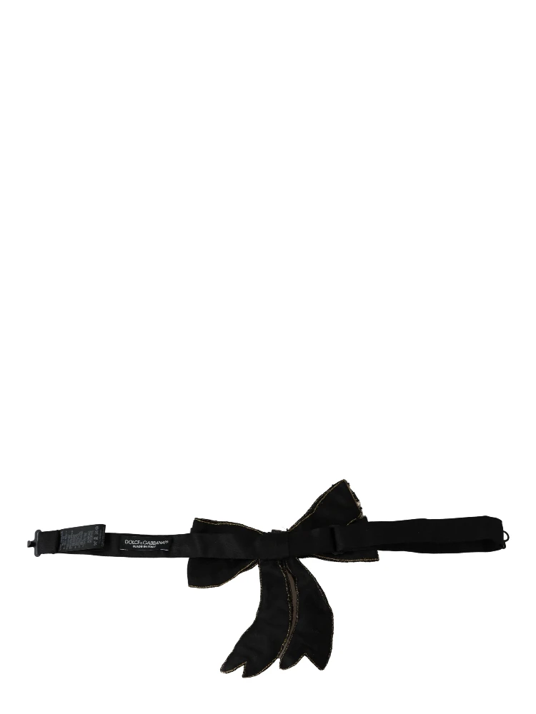 Gold Tone Silk Rhinestone Embellished Women Bowtie alternative