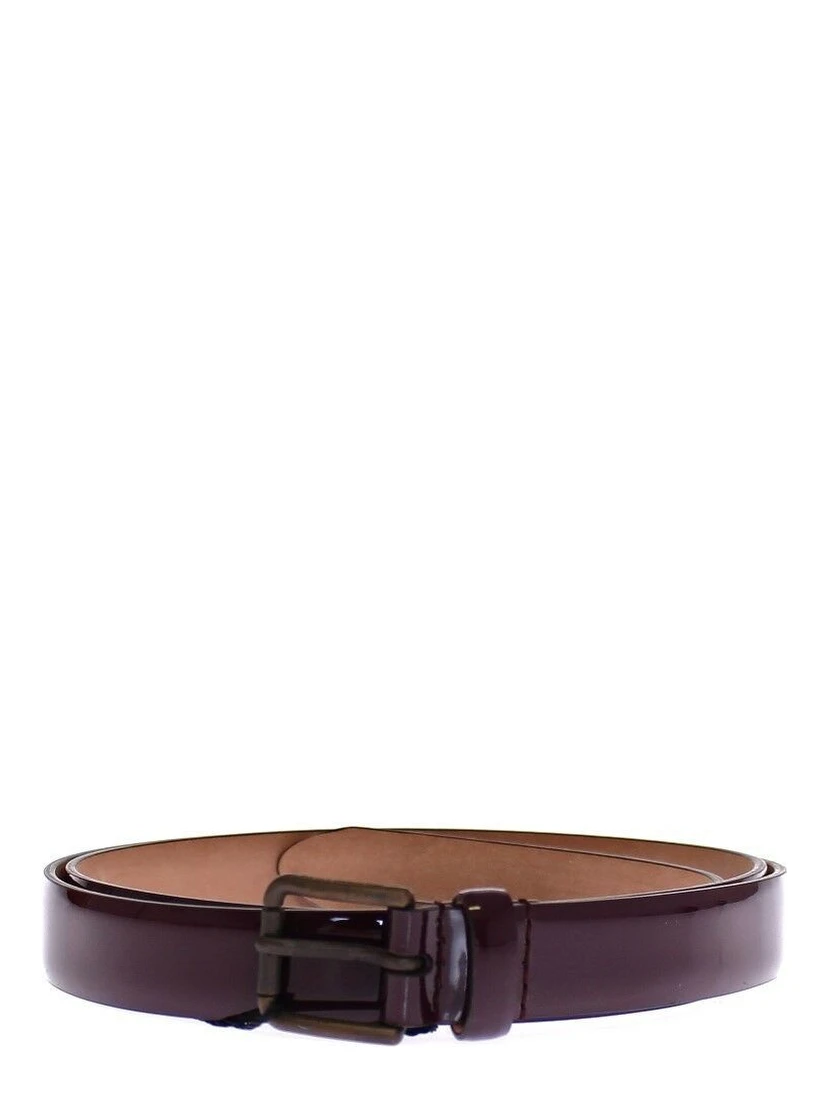 Purple Leather Logo Cintura Gürtel Belt