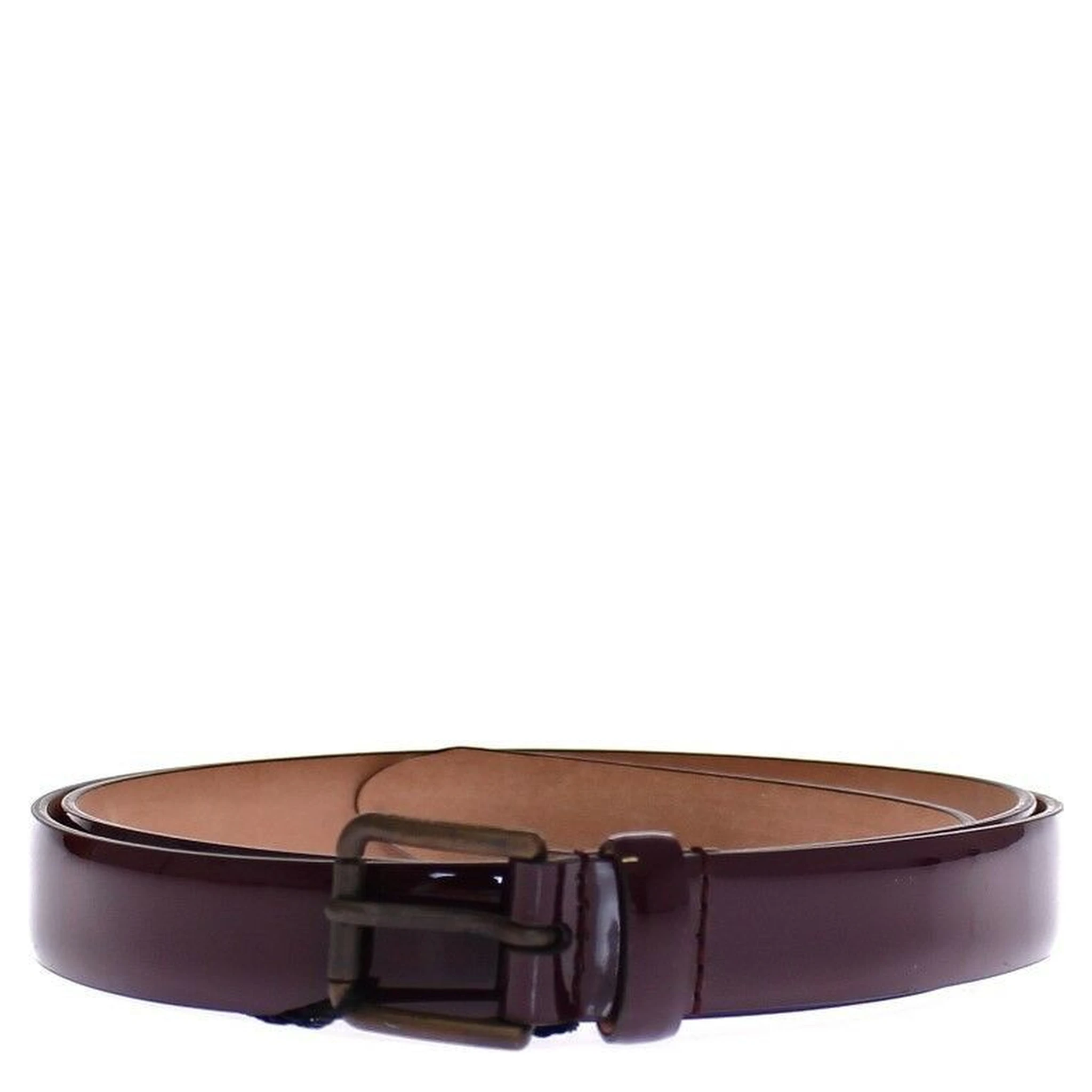 Purple Leather Logo Cintura Gürtel Belt