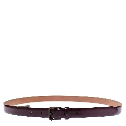Purple Leather Logo Cintura Gürtel Belt