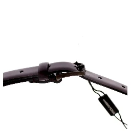 Purple Leather Logo Cintura Gürtel Belt