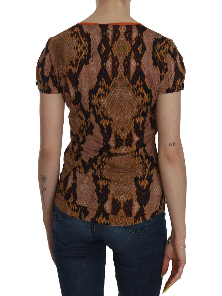 Snake Skin Print Short Sleeve Top T-shirt alternative