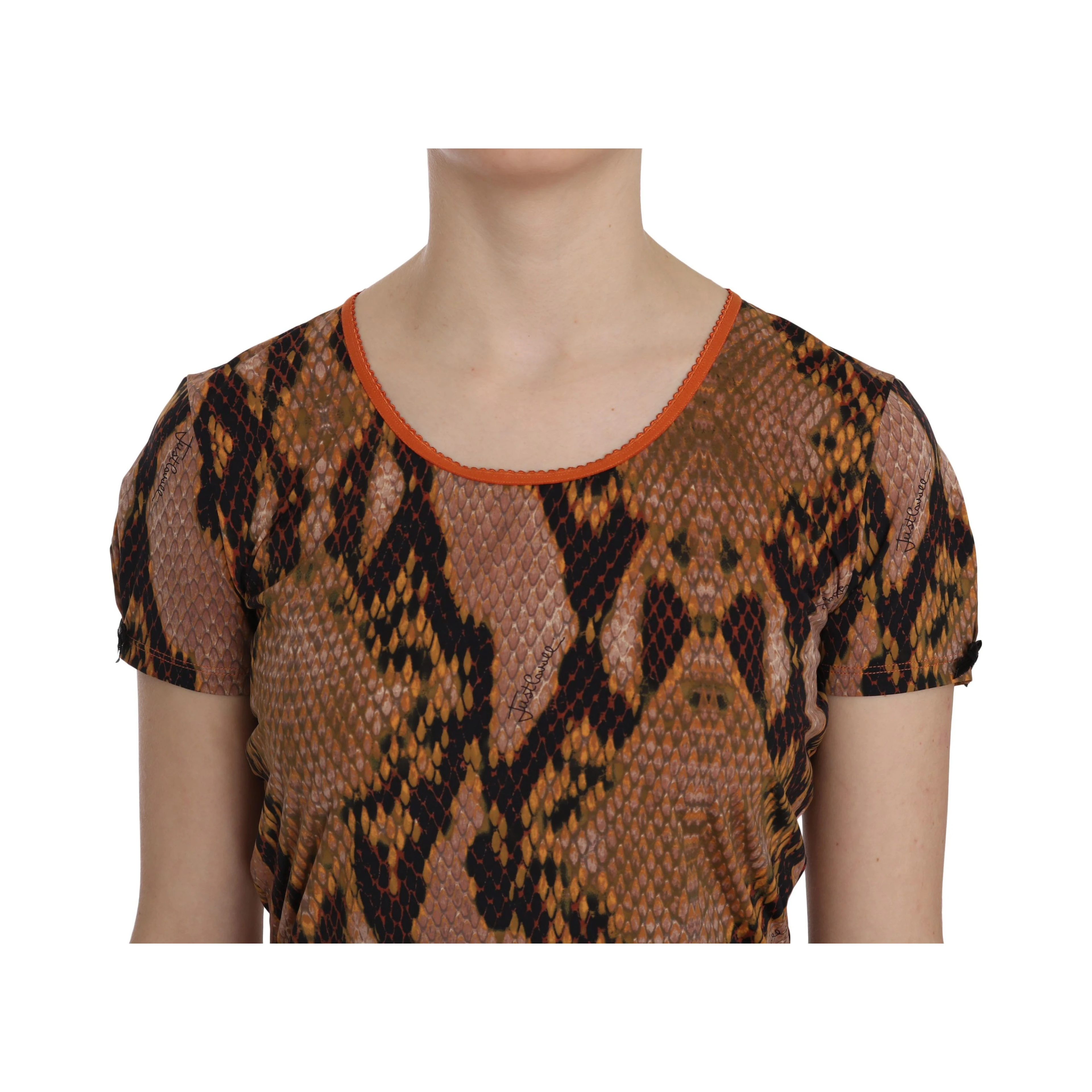 Snake Skin Print Short Sleeve Top T-shirt
