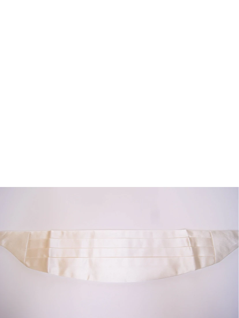 White Waist Tuxedo Smoking Belt Cummerbund