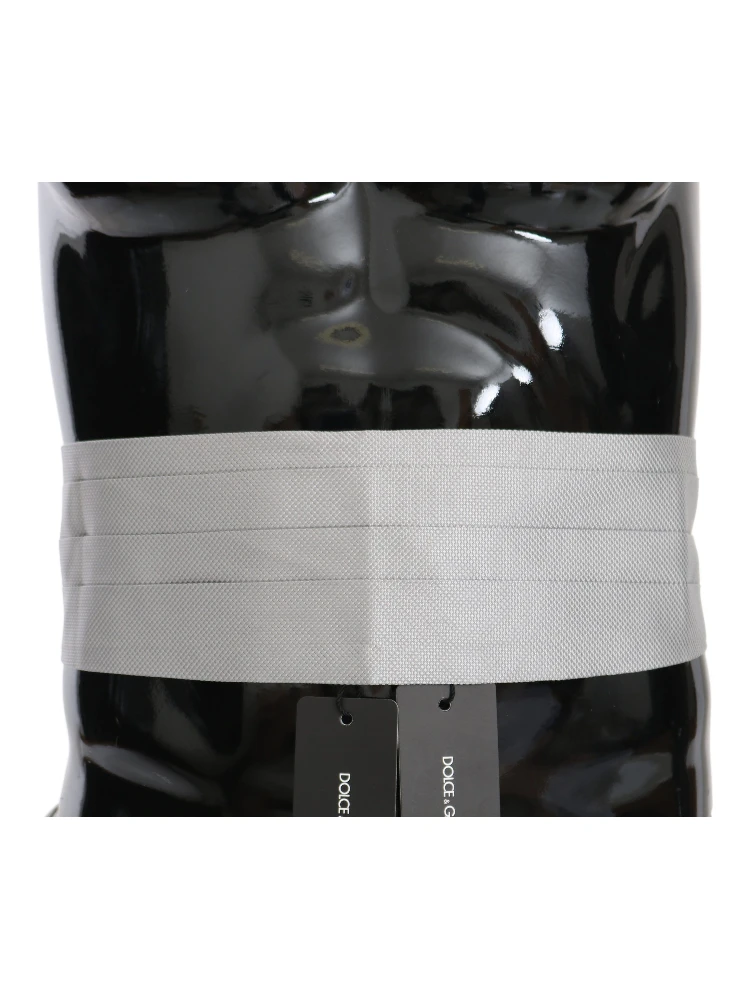 Gray Men Waist Belt 100% Silk Cummerbund