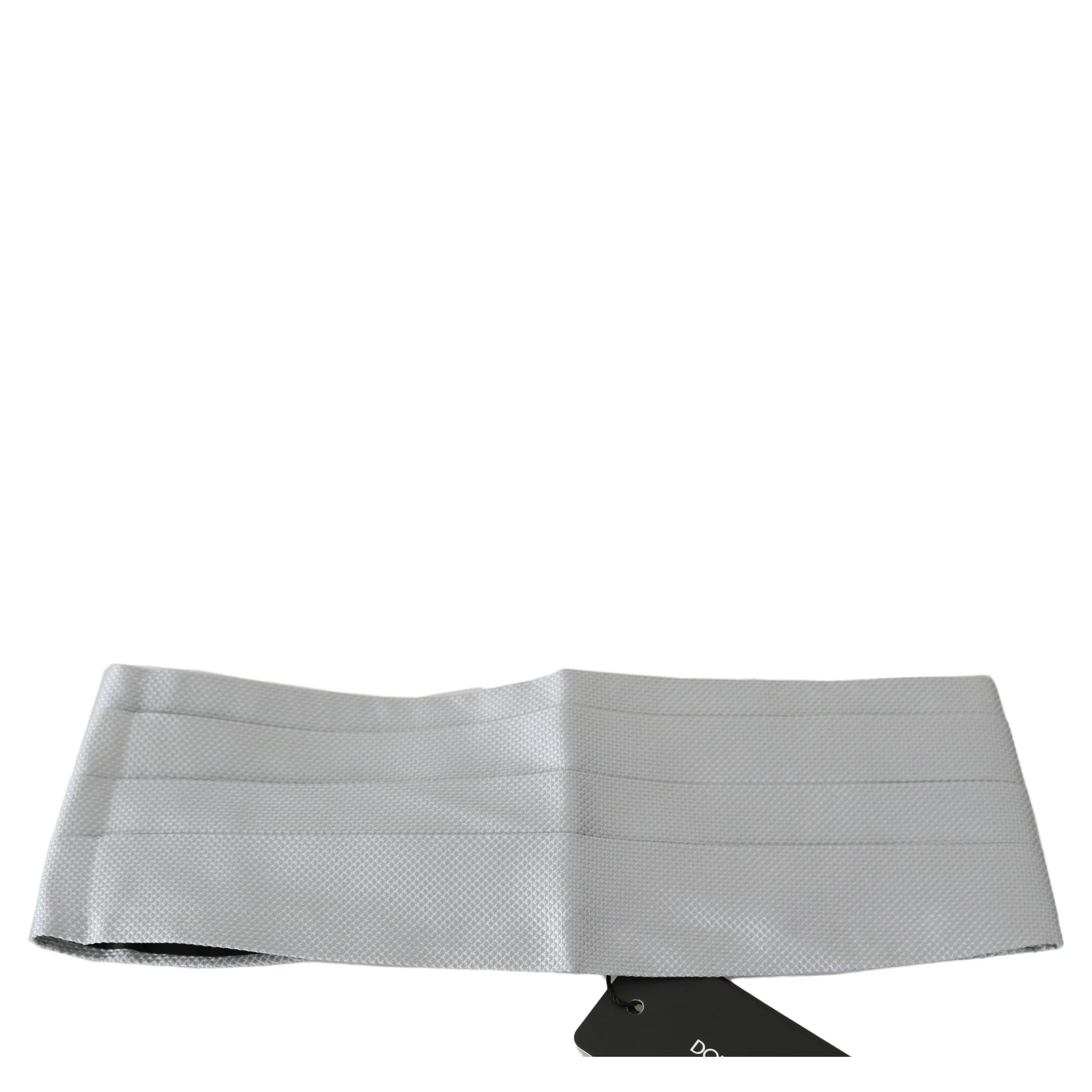 Gray Men Waist Belt 100% Silk Cummerbund
