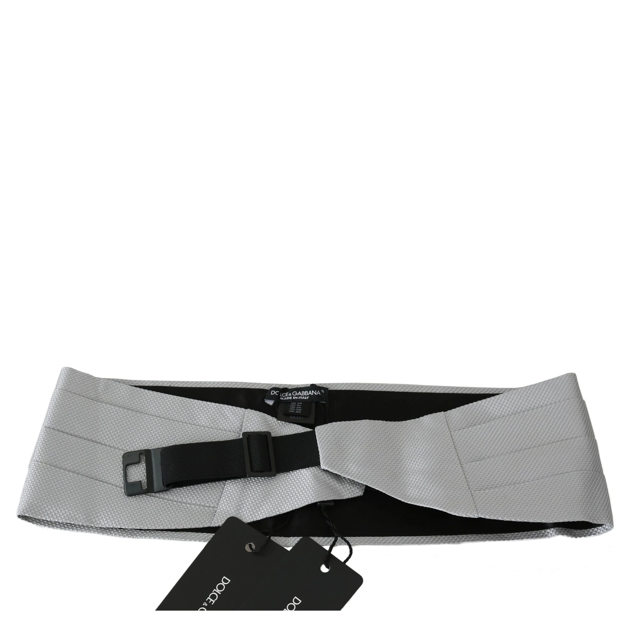 Gray Men Waist Belt 100% Silk Cummerbund