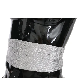 Gray Men Waist Belt 100% Silk Cummerbund