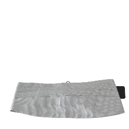 Gray Men Waist Belt 100% Silk Cummerbund