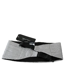 Gray Men Waist Belt 100% Silk Cummerbund