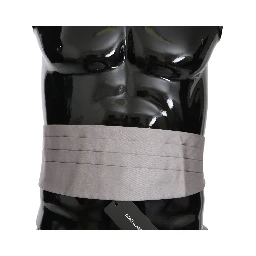 Gray Men Waist Belt 100% Silk Cummerbund