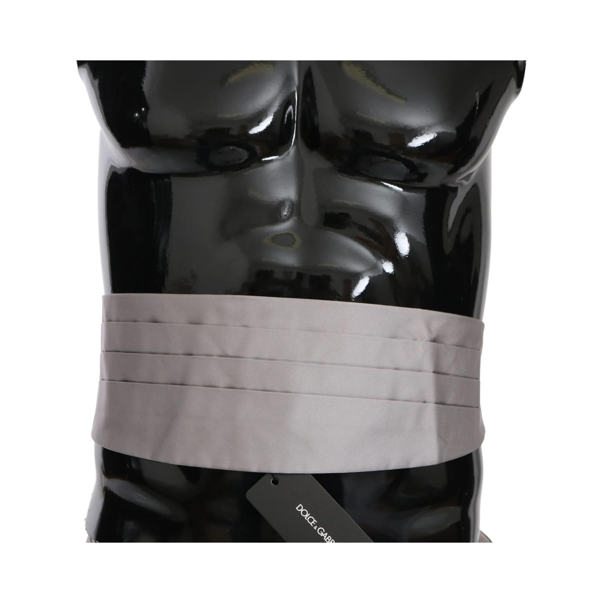 Gray Men Waist Belt 100% Silk Cummerbund