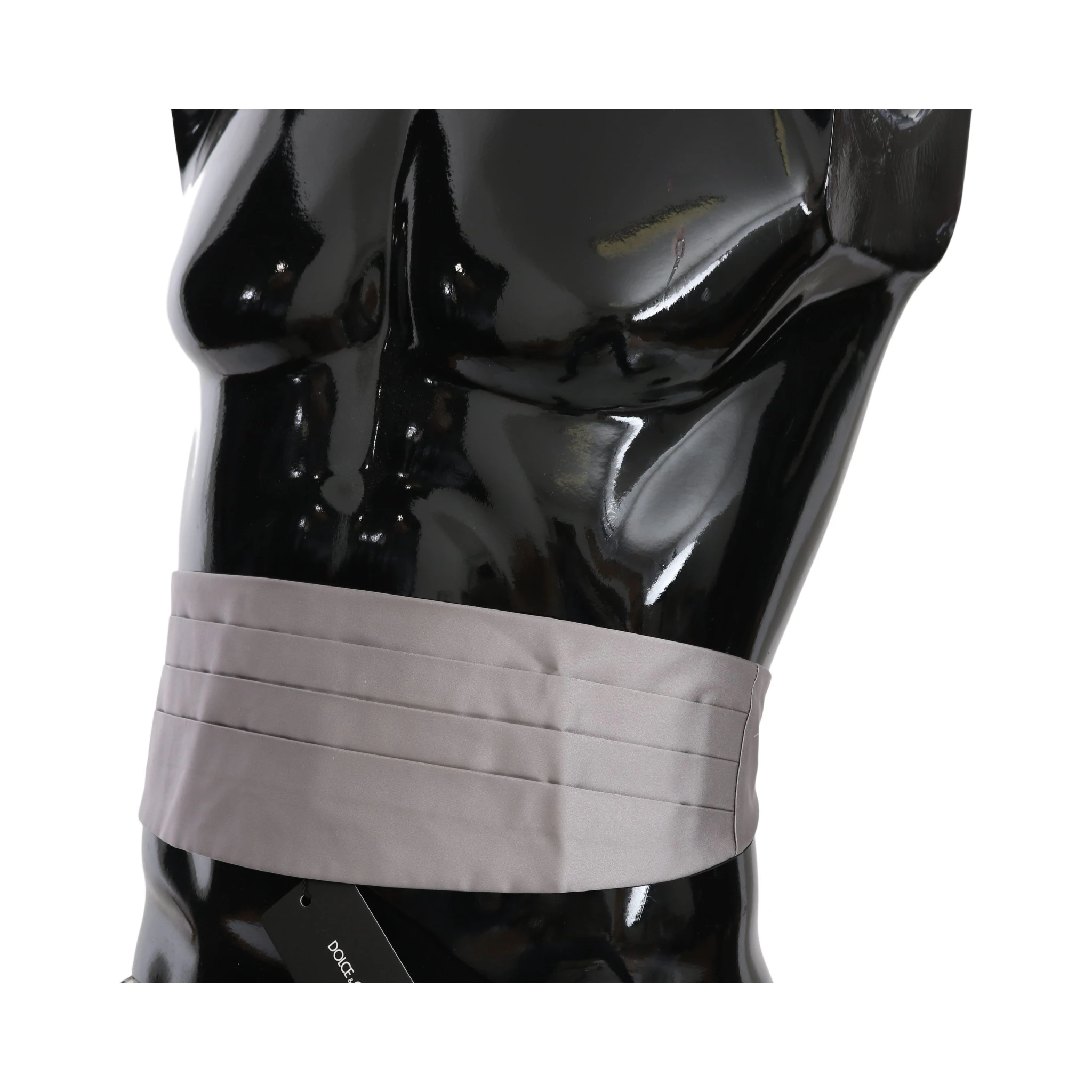 Gray Men Waist Belt 100% Silk Cummerbund